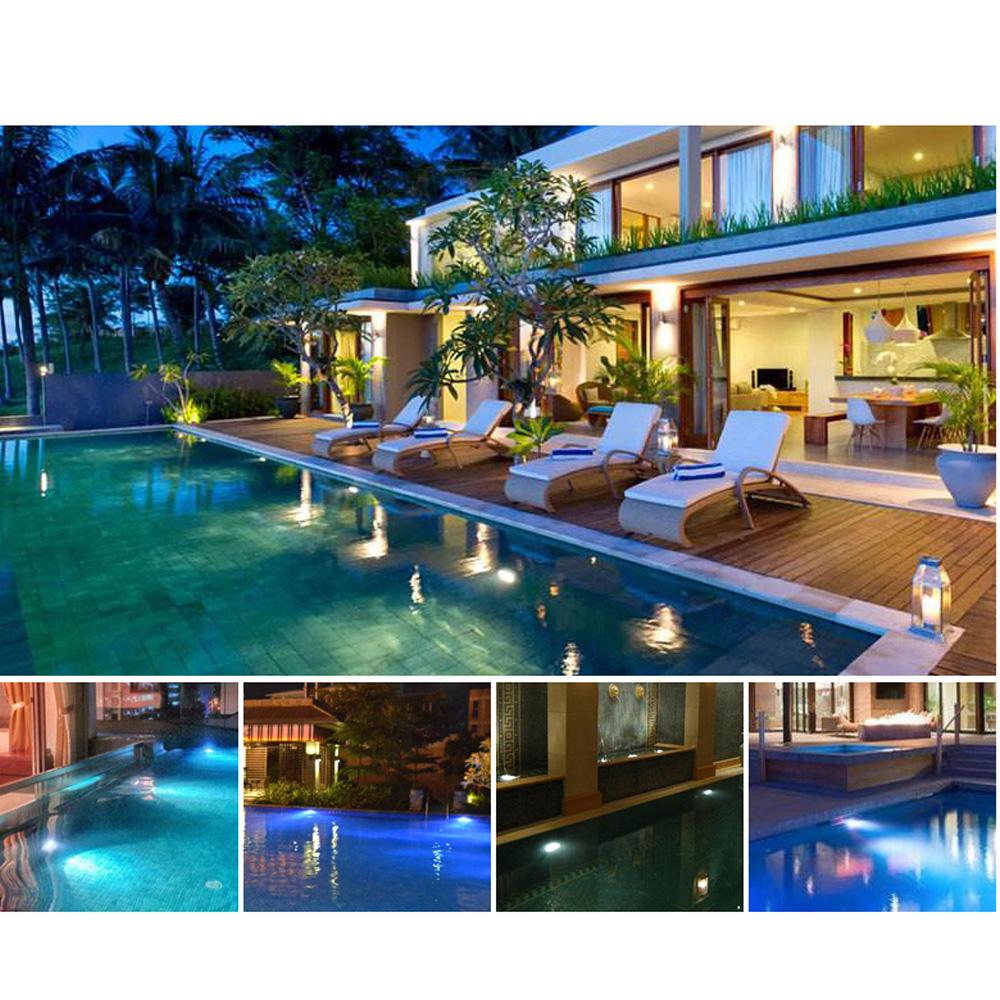 AC85-265V 10W RGB LED Underwater Light Submersible Lamp with Remote Control 16 Colors Changing