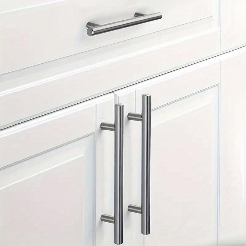 [Современная мебельная ручка] Прочная черная и золотая Т-образная современная матовая ручка из нержавеющей стали для дверцы шкафа и ручки для ящика | Легко установить