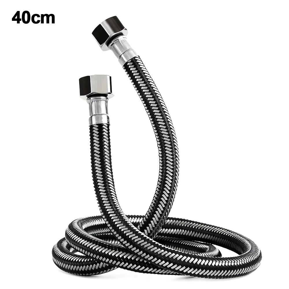 Stainless Steel Flexible Braided Hose 30-200cm Leak-Proof Faucet Water Pipe Universal Interface 1/2 Inch Explosion-Proof Hose