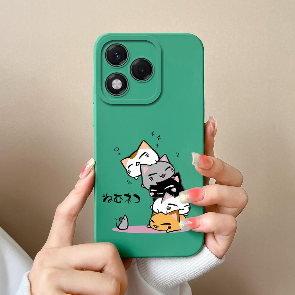 For Honor 400 Lite Phone Case Cute Astronaut Full Coverage Anti Drop Soft Liquid Silicone Shell For Honor 400Lite Durable Bumper