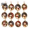 Праздничные кулоны с жемчугом и стразами 12 шт. Набор для раскрашивания рождественских украшений своими руками, Имитация ручной работы, Подвесной арт-декор для взрослых, Праздничное дерево, Венок, Каминная полка