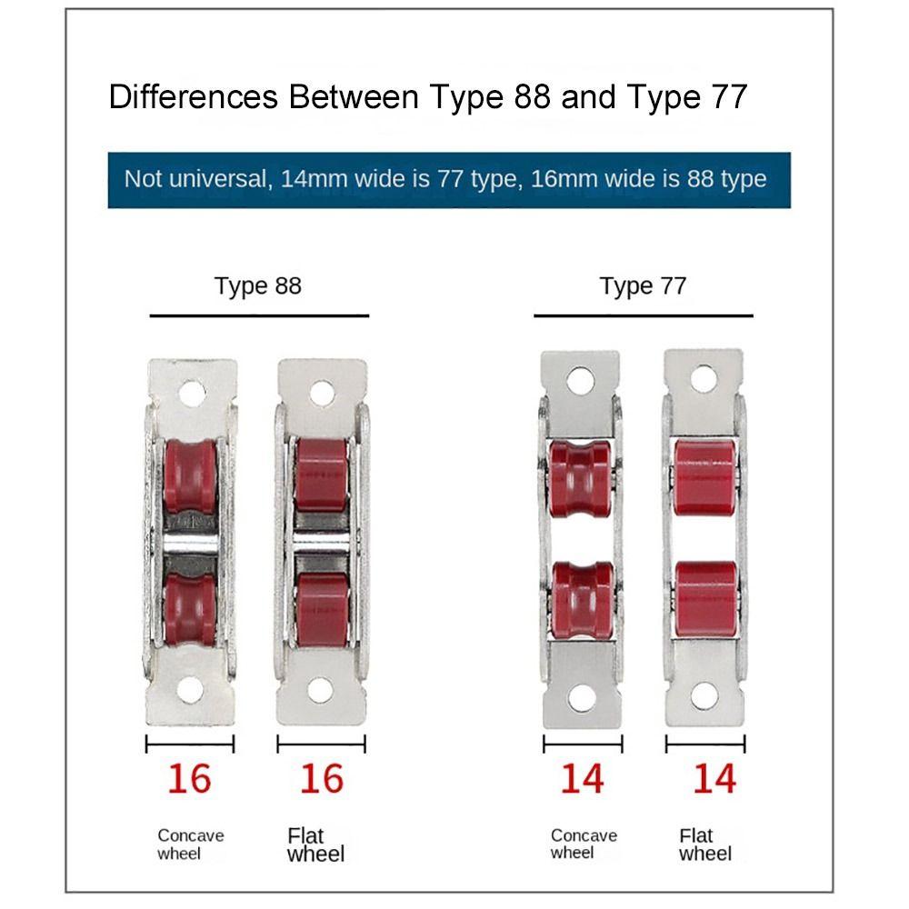 Фурнитура для раздвижных дверей Оконный ролик 80 Тип Пазовое колесо Прочный Дверной раздвижной ролик