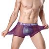 Мужские дышащие сексуальные трусы-боксеры с принтом «Скорпион», сетчатые ультратонкие шорты-боксеры