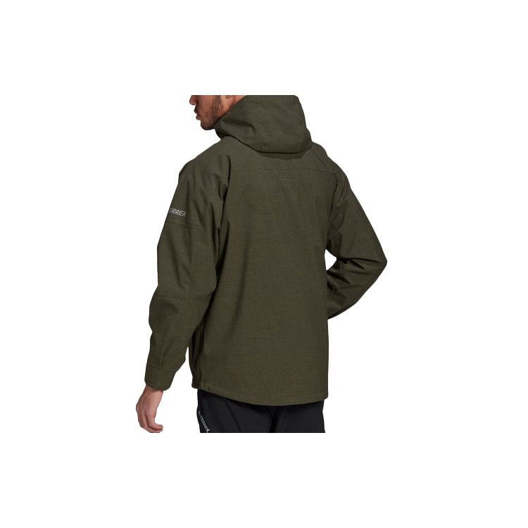 adidas Terrex Outdoor Теплая куртка с капюшоном 3-в-1 Мужская верхняя одежда Зеленый GE9895