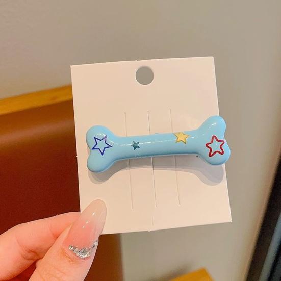 2 шт. заколки для волос, заколки для волос с костяным принтом, противоскользящие, гладкие, антикоррозийные, украшение для фиксации волос, зажим для челки, боковой зажим, аксессуар для волос