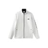 Li Ning однотонная куртка с логотипом и стойкой, воротником-стойкой, на молнии, мужские куртки, белые AWDR313-4