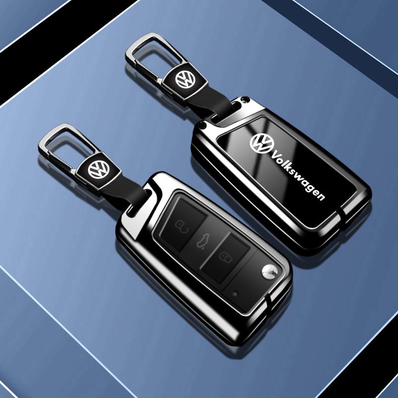 Для VOLKSWAGEN VW Чехол-брелок из цинкового сплава для складного автомобильного ключа Для VW Volkswagen Golf 7 MK7 Tiguan MK2 Для SEAT Ateca Leon FR 2
