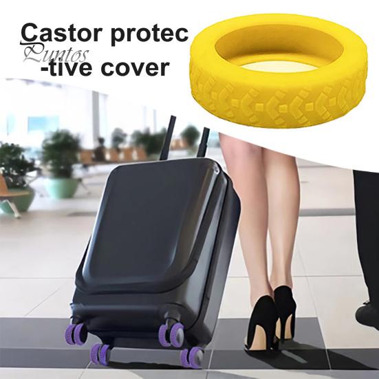 Силиконовые чехлы на колеса багажа, немые защитные чехлы для чемоданов с защитой от царапин, роликовые рукава для путешествий