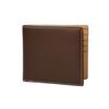 Premium Italian Leather Genuine Holds 8 Cards [MASSENI] Men's Bi-fold Wallet, Tan, Leather, Lightweight, (Dark Brown)