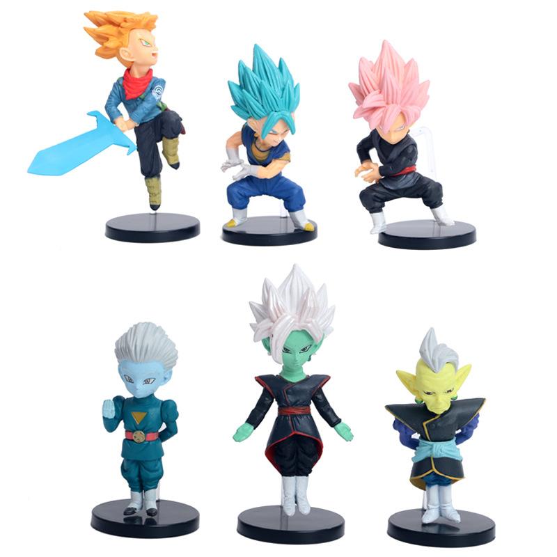 6 шт. Аниме Dragon Ball Super Future Vol.7 Серия WCF Модель Goku Black Zamasu Vegetto Trunks Gowasu Grand Priest Игрушка Кукла Фигурка Премиум Качество