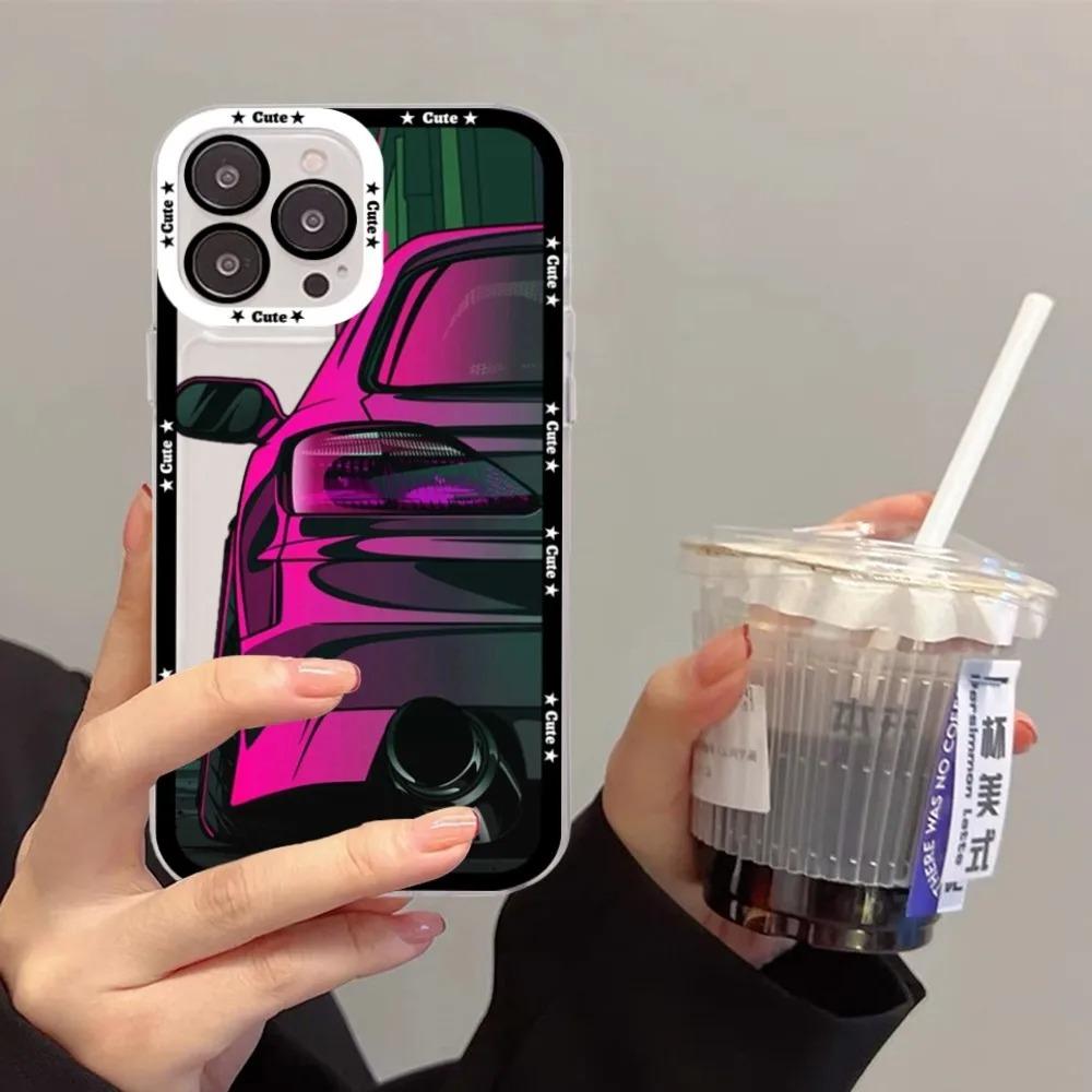 Япония JDM Спортивный автомобиль Чехол для телефона Для IPhone 16 15 14 13 12 11 Pro Max XS X XR SE 2020 2022 Plus Mini Защитный чехол