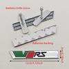 ABCDGG1 NEW 3D Metal Car Letters Logo VRS Front Grille Side Fender Trunk Badge Label For Skoda VRS Sticker Emblem Auto Accessories