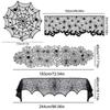 Halloween Black Lace Placemat Happy Halloween Party Decorations 2025 For Home Spider Web Tablecloth Kitchen Dining Table Covers