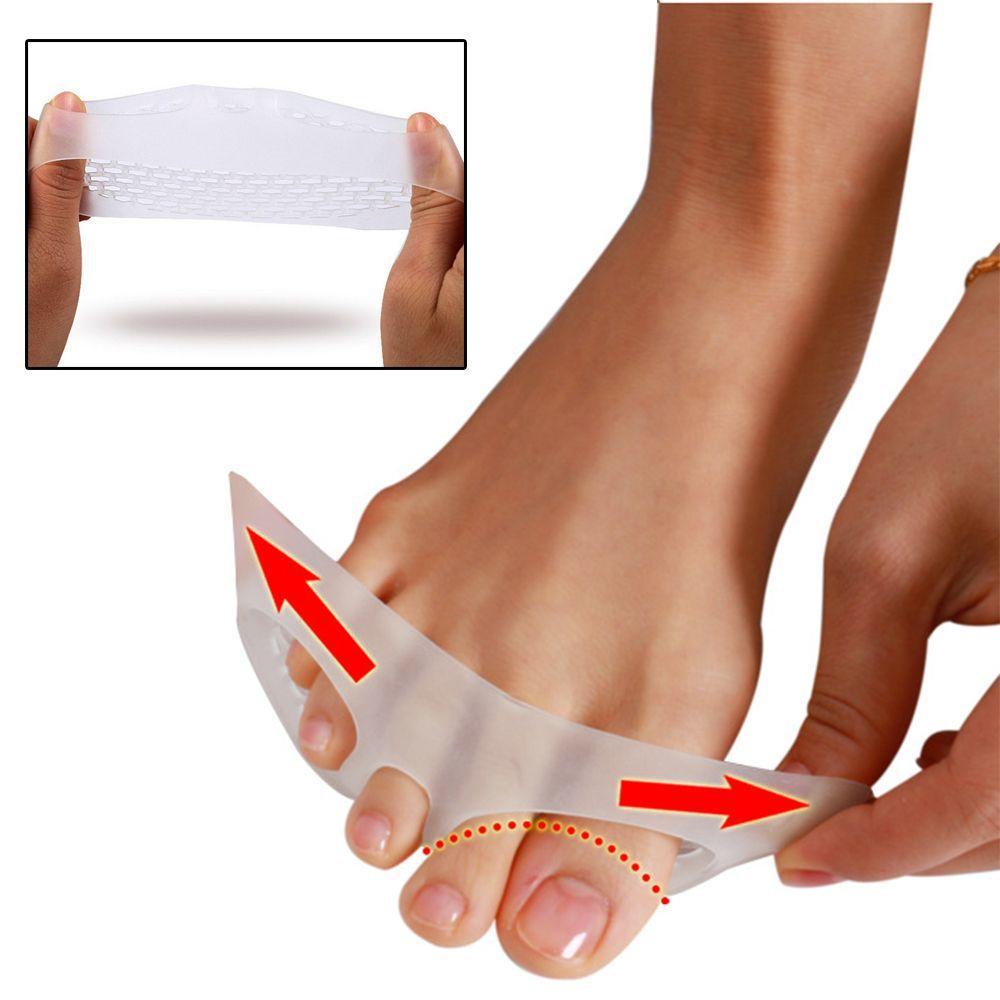 1 Pair Comfortable Feet Care Breathable Shoe Insert Soft Silicone Gel Toe Pads Insole
