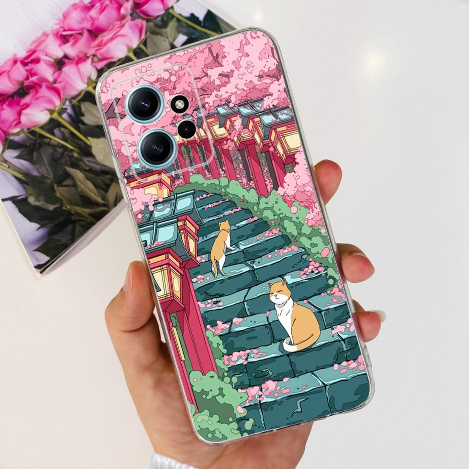 For Xiaomi Redmi Note 12 Case Redmi Note12 4G Global Cute Painted Soft Silicone TPU Phone Back Cover Bumper