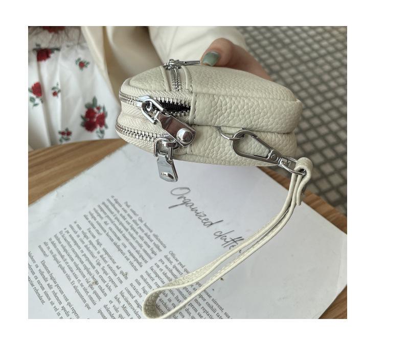 Women's Minimalist Genuine Leather Coin & Key Purse - Double Zipper Design for Lipstick & Coin Storage (2025 Edition)