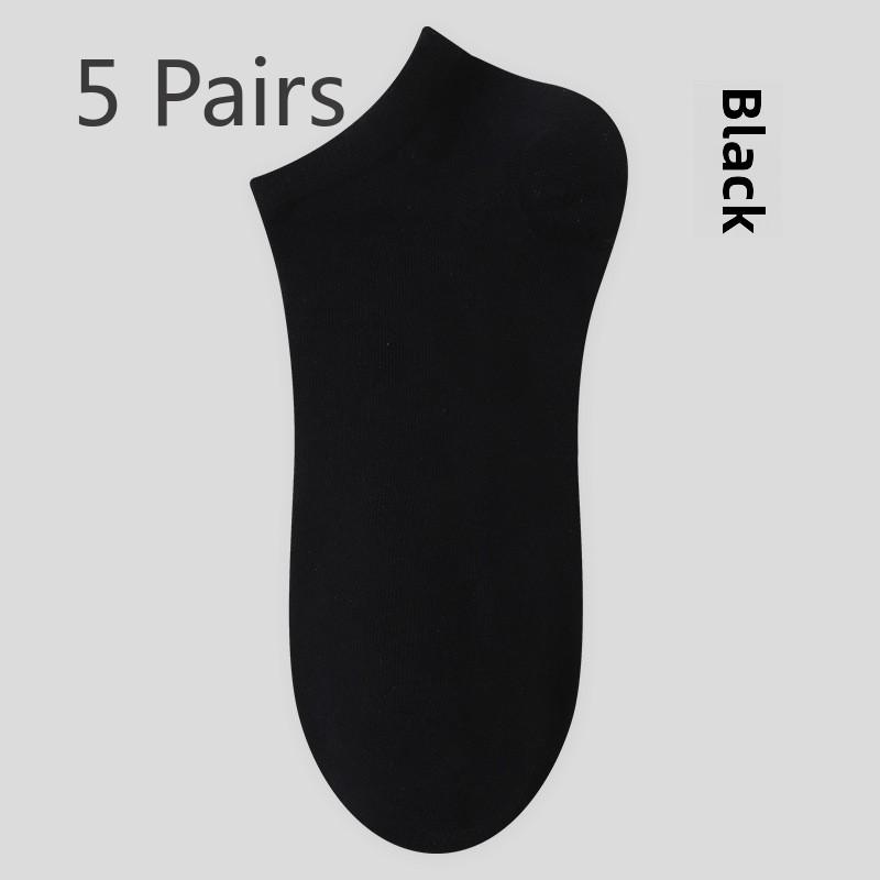 5 пар мужских носков-лодочек, носки впитывающие пот и дезодорирующие, короткие летние, короткие весенние носки