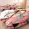 3Pcs Duvet Cover Golden Triangular Glass Pattern Including 1 Duvet Cover And 2Pcs Pillowcase, No Core Comfortable And Breathable