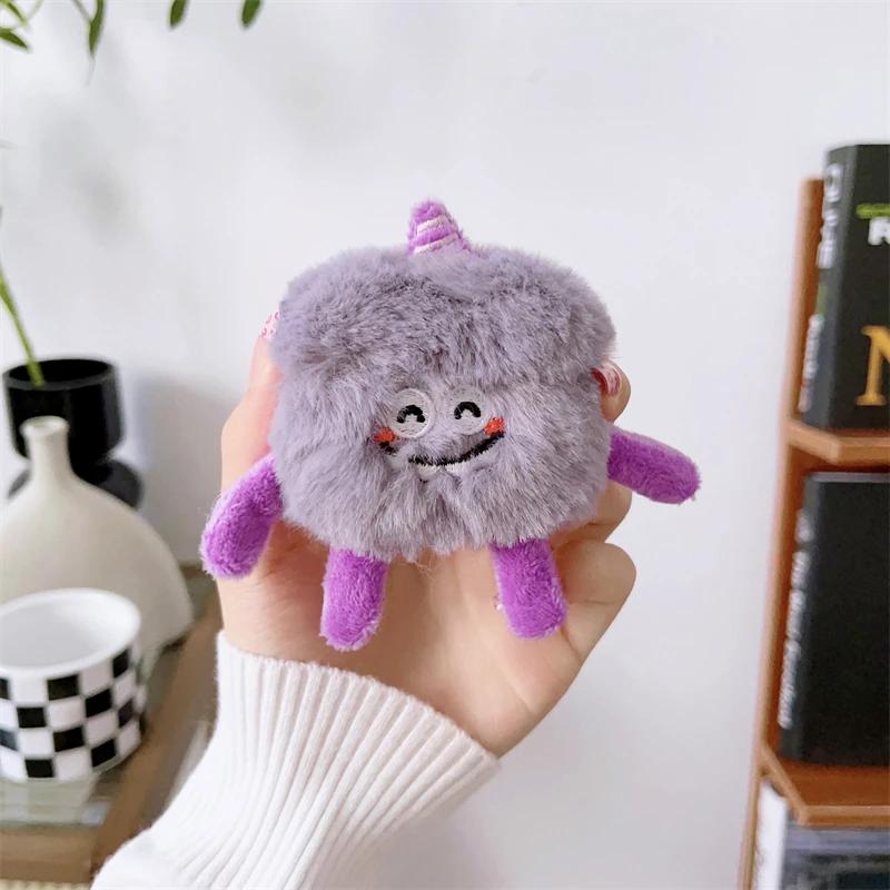 Милый мультяшный меховой чехол для наушников Airpods Pro 3 2 1 Air Pods Pro2 2-го 3-го поколения забавный пушистый плюшевый теплый чехол для женщин и девочек