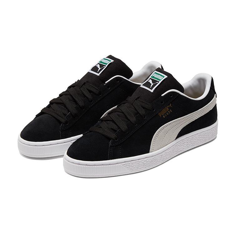 Puma Suede Classic 21 Jr Black White Kids Sneakers 380560-01