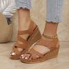Модная летняя женская обувь сандалии с открытым носком обувь для ходьбы мягкая женская обувь танкетка женская обувь праздничные сандалии женская обувь
