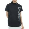 Shirt Golf Innerwear LL [Pin Apparel] Women's Short-sleeved High-neck (one-point Logo) / / 622-5167202 010_Black