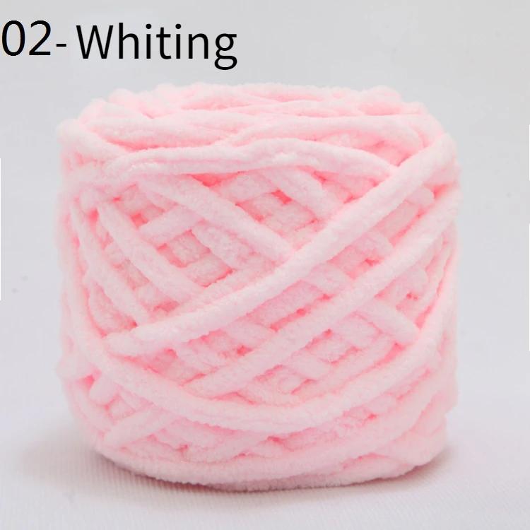 100g/bola chenille tricô fio macio linha tira de gelo fio de algodão fio de lã diy para a mão tricô cachecol grosso