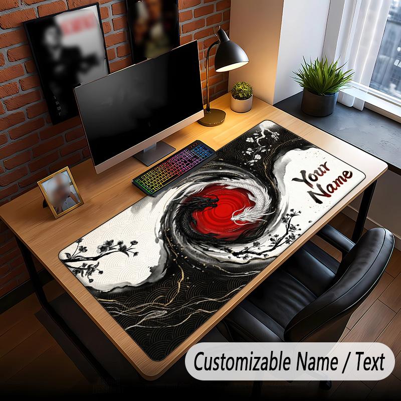 Music General Theme Custom Mouse Pad Personalized With Name Text Customized Desk Mat For Office Home Decor