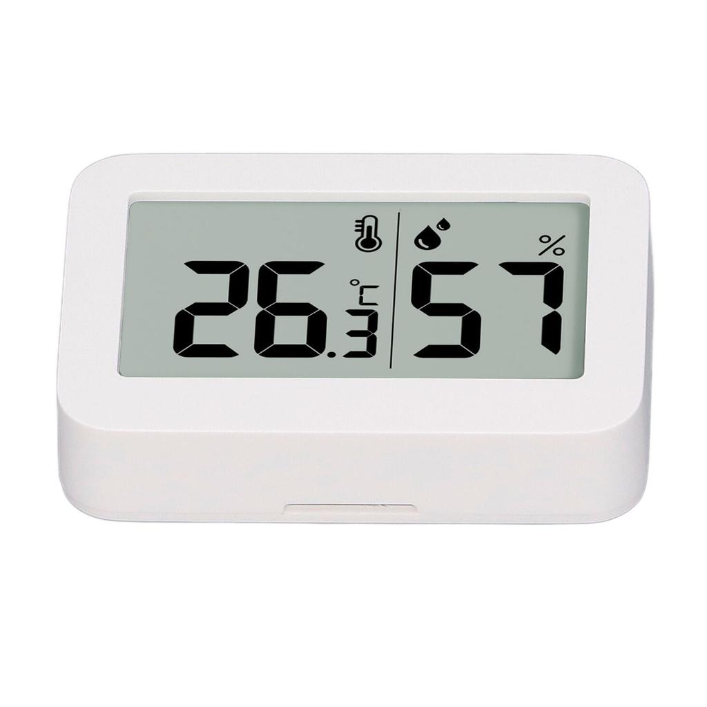 Thermometer Hygrometer LCD Display AM PM Fahrenheit Celsius Switchable Real Time Monitoring Date Clock Mini