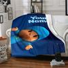 Pocoyo Customize Your Name Blanket Multi-purpose Customizable Blanket Warmthful Decor Perfect for Seaside Office Chair Picnics Living Room