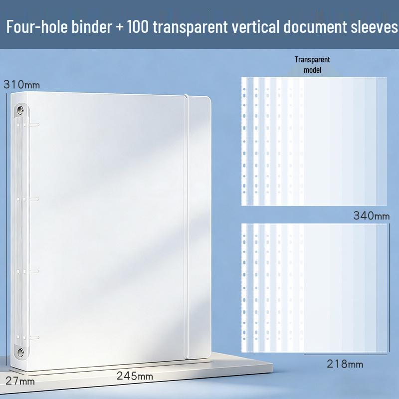A4 Document Storage Folder - Test Paper & Data Clip Album