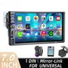 7 Inch 1 Din Car Radio MP5 Multimedia Player Touch Screen FM ISO Power Aux Input Bluetooth USB Mirror Link Autoradio