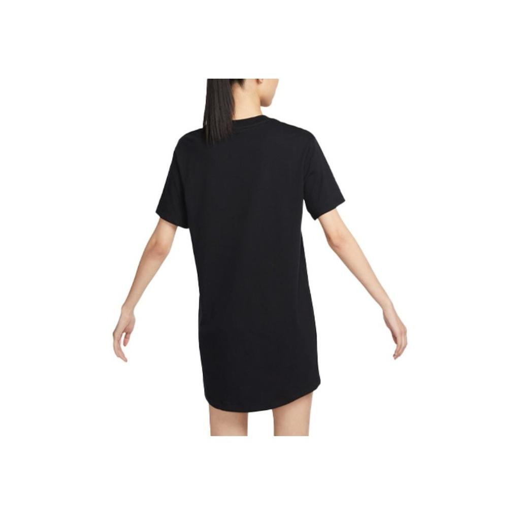 Nike Спортивная одежда Essential Solid Logo Свободное платье с коротким рукавом Женское платье Черное DV7883-010