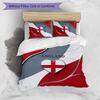 England Football Printed Bedding 3 Piece Set Cozy Breathable Bed Cover Set as Housewarming Holiday Gift