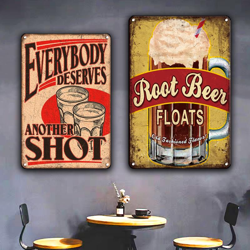 Коктейль Guinness Corona, ром, металлическая вывеска, жестяная вывеска, винтажный вид, украшения для домашнего бара, аксессуары, настенные художественные постеры и принты