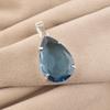 Лондонский голубой топаз Драгоценный камень 925 стерлинговое серебро Грушевидная подвеска 1,60" Ручная работа Женские украшения для подарка PP-67-4