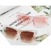 Y2K Cat Eye Sunglasses Trendy Vintage Square Sun Glass UV400 Protection Shades for Beach Vacation Travel Eyewear Driving Goggles