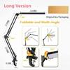 LED Folding Metal Desk Lamp Clip On Light Clamp Long Arm Diming Table Lamp 3 Colors Adjustable For Living Room Reading Computers