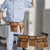 Tool Belt Pouch Utility Waist Bag Gift with Multi Pockets Adjustable for Family Handyman Hiking