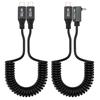 Leehitech 0.5M~1.8M Free Expansion and Contraction Coil Right-angled L-shape USB-C To Cable Spring Coil Retractable 100W PD Charging Cable 20Gbps Data