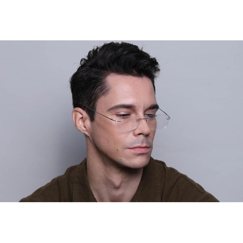 Прямоугольные серебряные очки Smartbuy без оправы Bethanana Ttgv01 003 Fashion Unisex Eyeglasses