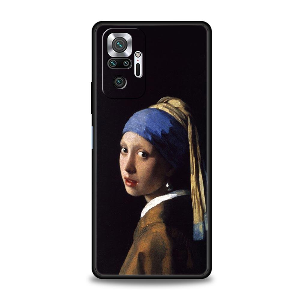 Чехол для телефона с картиной эпохи Возрождения для Xiaomi Redmi Note 14 13 5G 10 11 12 Pro Plus 4G 14C 13C 12C 10C Черный чехол