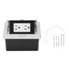 Desktop Socket Concealed Power Strip Table Connection Box 2 Outlets