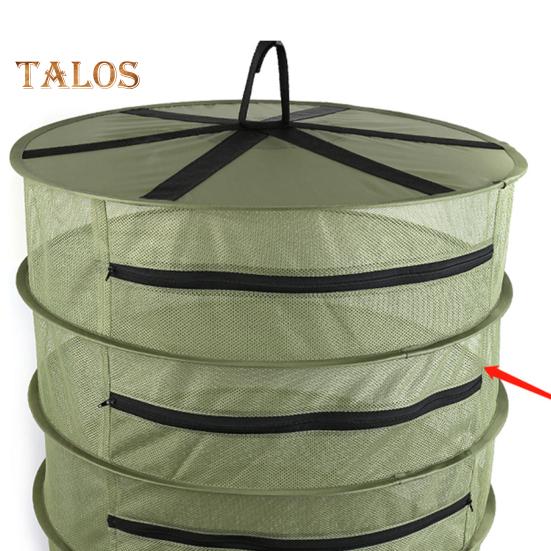 6-слойная складная полка для сушки трав из полиэфирной сетки с мешком на шнурке. Эффективная защитная сетчатая сушилка для быстрой и равномерной сушки.