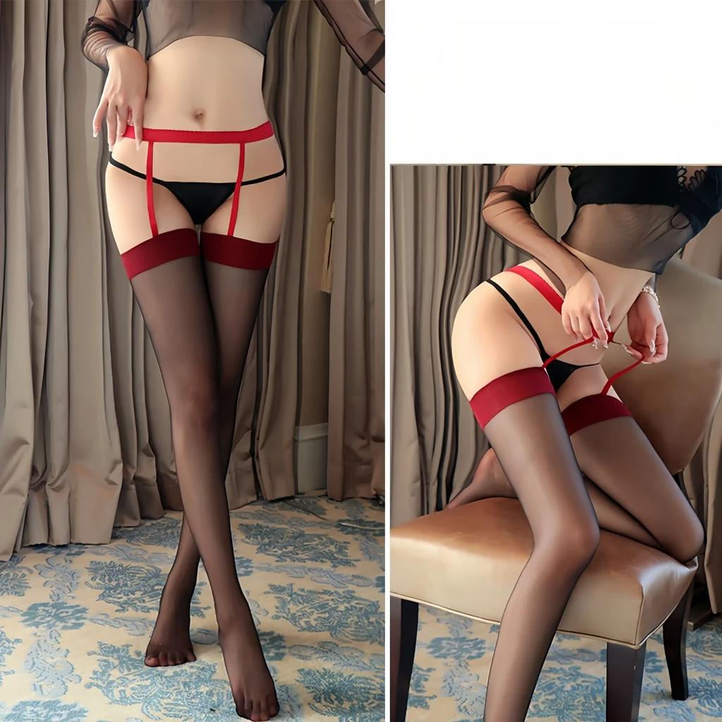 Женские сексуальные кружевные колготки с поясом для чулок, нижнее белье, высокие чулки с подвязками, колготки в сеточку, большие размеры