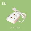 5.1A Fast Charging USB C Charger PD 4 Ports Wall Socket Mobile Phone Type C Charger Adapter Power Strip for iPhone 16 Samsung