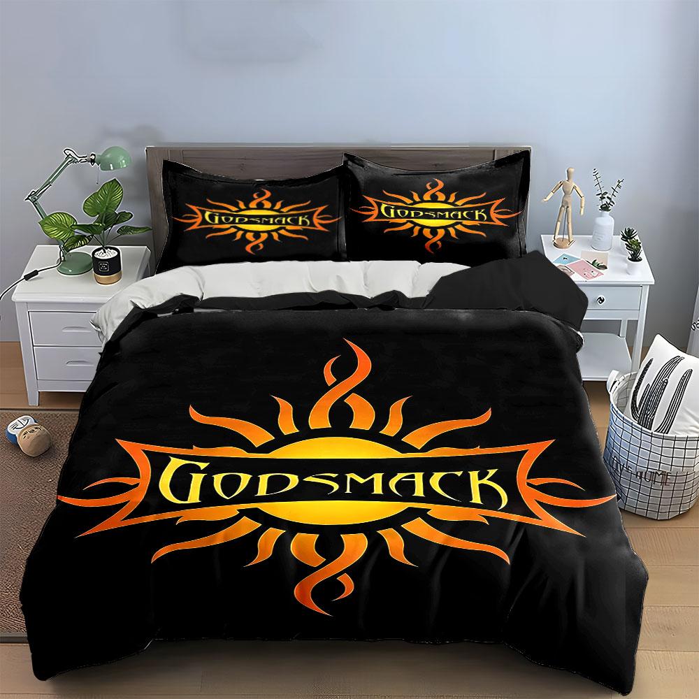"Godsmack Logo Black Bedding Set" Bedding Duvet Cover Set Duvet Cover Pillowcases (1 * Duvet Cover 2 * Pillowcases, without duvet insert)