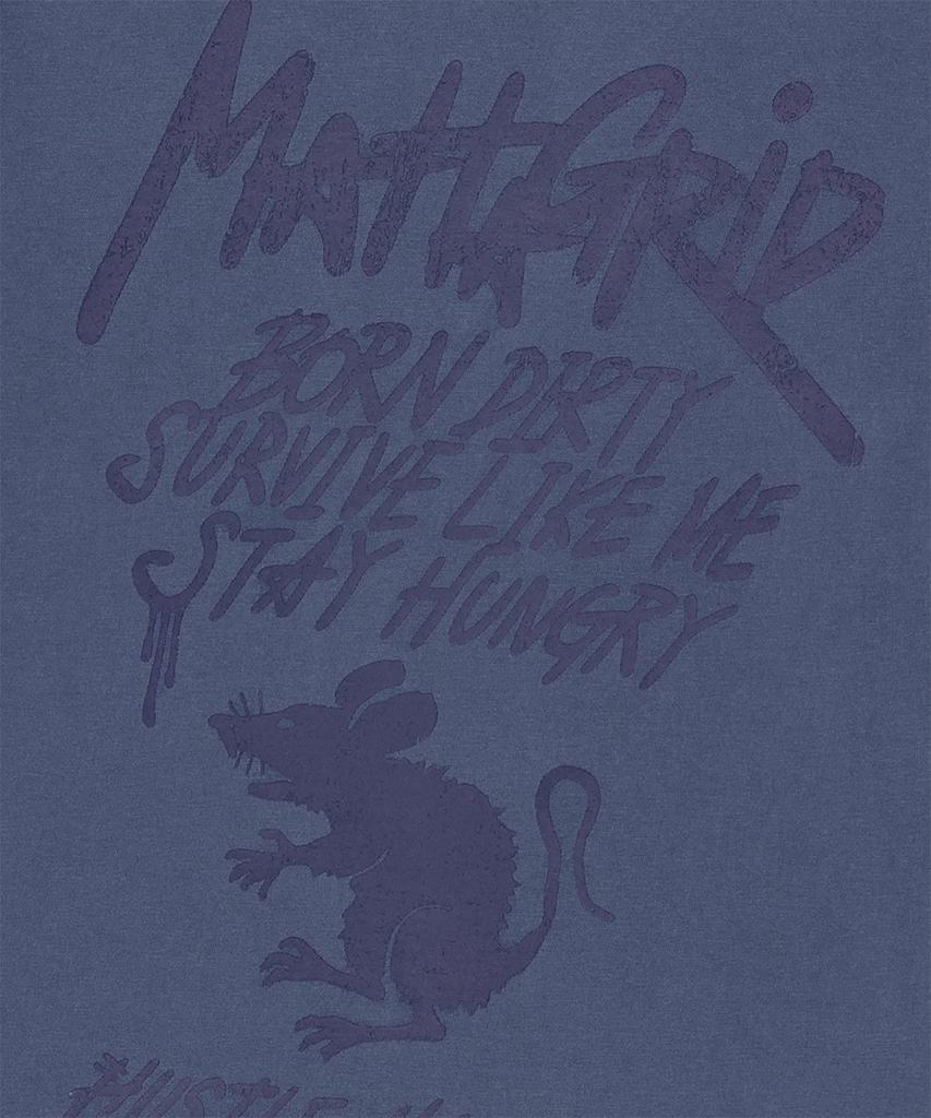 MAHAGRID Пигментная футболка с логотипом Rat Graffiti Синяя(Mg2Gmmt510A)
