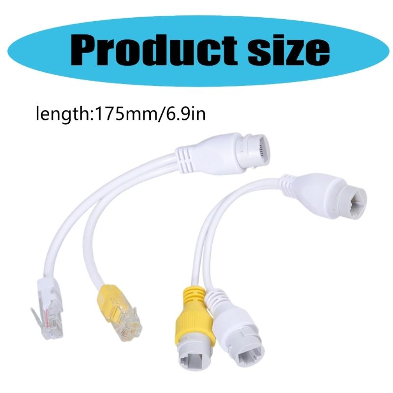 POE Splitter Networking Cabling Connector RJ45 Connector For Security Camera Install Double Purpose Poe Separator