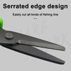 Многофункциональные ножницы для рыбалки, острое зубчатое лезвие из нержавеющей стали, нескользящая резиновая ручка, ножницы для ножниц из полиэтиленовой лески, аксессуары для уличной рыбалки
